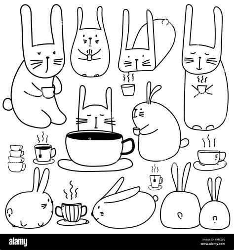 Cute cooking characters Black and White Stock Photos & Images - Alamy