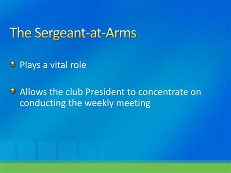 PPT - Duties of the Sergeant-at-Arms PowerPoint Presentation - ID:4819095