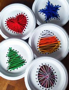 paper plate string art Paper Plate Crafts For Kids, Easy Crafts For Kids, Christmas Crafts For ...