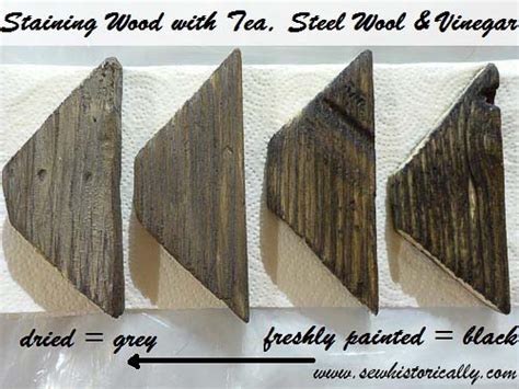 How To Weather Wood - With Steel Wool & Vinegar - Sew Historically