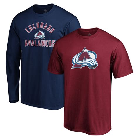 Men's Colorado Avalanche Fanatics Branded Burgundy/Navy T-Shirt Combo Pack