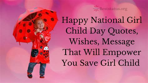 Happy National Girl Child Day Quotes, Wishes, Message & Slogans