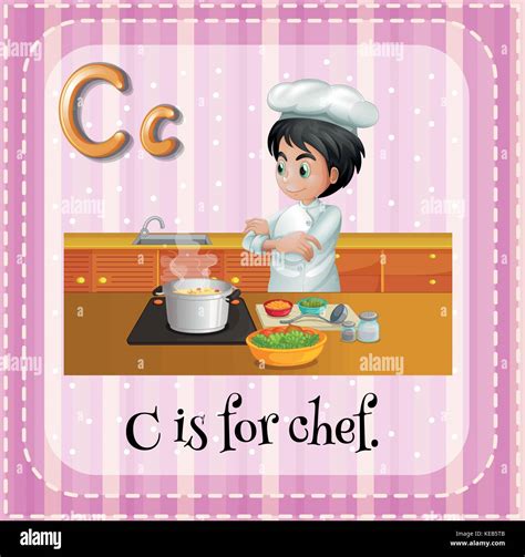 Flashcard letter C is for chef Stock Vector Image & Art - Alamy