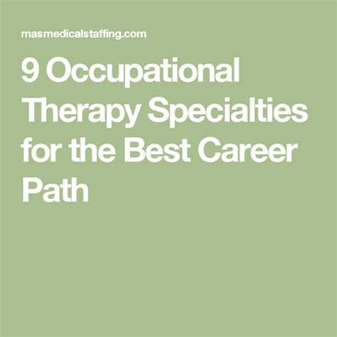 9 Occupational Therapy Specialties for the Best Career Path | Occupational therapy, Best careers ...