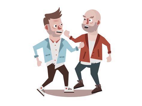 Characters fight club by Tomasz Komorniczak on Dribbble