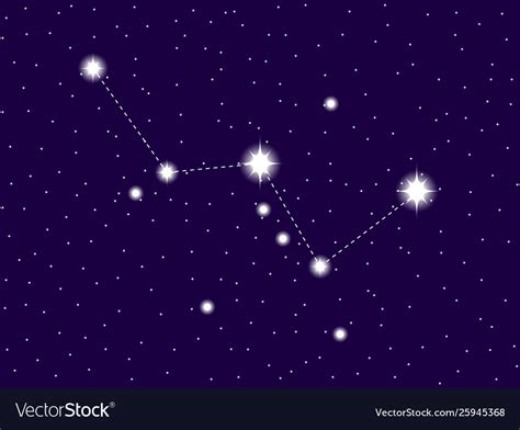 Cassiopeia constellation starry night sky Vector Image