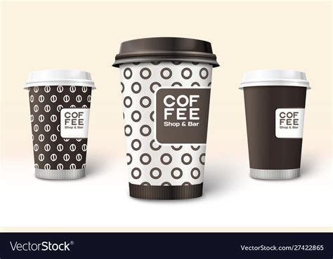 Coffee cup template for branding and design Vector Image