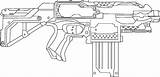 Sniper Nerf Gun Coloring Pages Sketch Page sketch template