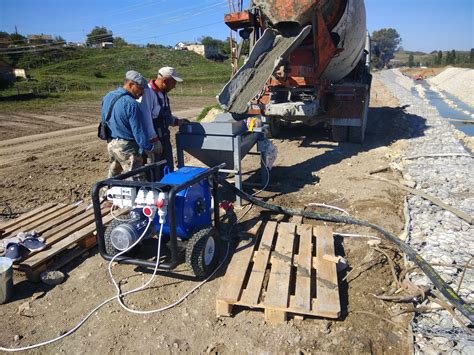 Strengthening the embankment dam of the river - Tornado Shotcrete Equipment