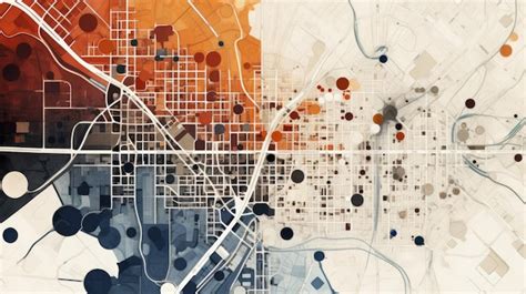 Premium AI Image | A map of a city with markers indicating different ethnic neighborhoods