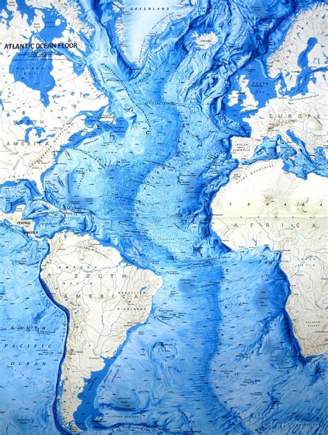 Atlantic Ocean Floor | Oceans of the world, Relief map, Map