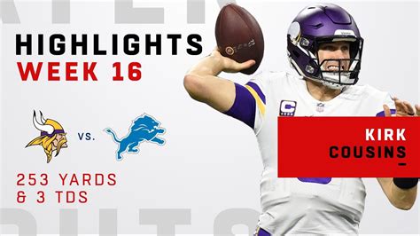 Kirk Cousins Highlights vs. Lions - YouTube