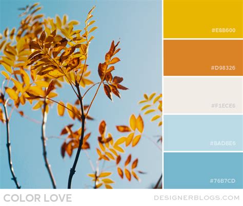 Orange & Sky Blue Color Palette and Inspirations | DesignerBlogs.com