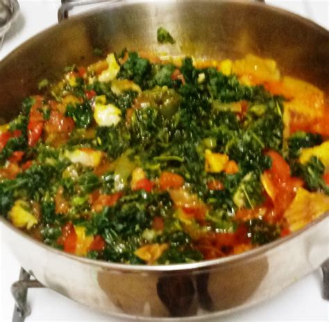 Nigerian Leafy Green Vegetable Medley Recipe - Delishably