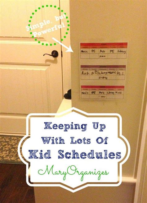 Managing Kid's Busy Schedules {FREE PRINTABLE} - creatingmaryshome.com | Business for kids, Kids ...