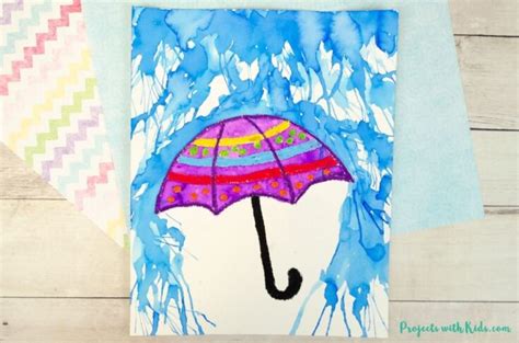 Awesome Watercolor Rainy Day Painting for Kids to Make - Projects with Kids