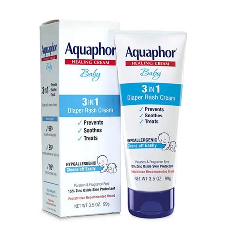 Aquaphor Baby 3-in-1 Diaper Rash Cream Tube - Shop Lotion & Powder at H-E-B