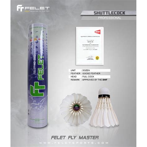 FELET 2002 - BWF Approved Badminton Shuttlecock 100% by FLEET | Shopee Malaysia