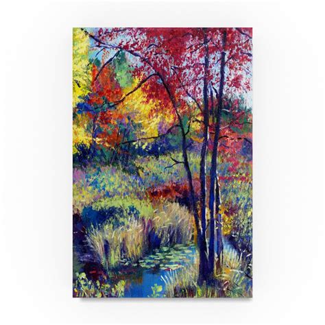 Trademark Art 'A Autumn Pond II' Acrylic Painting Print on Wrapped ...