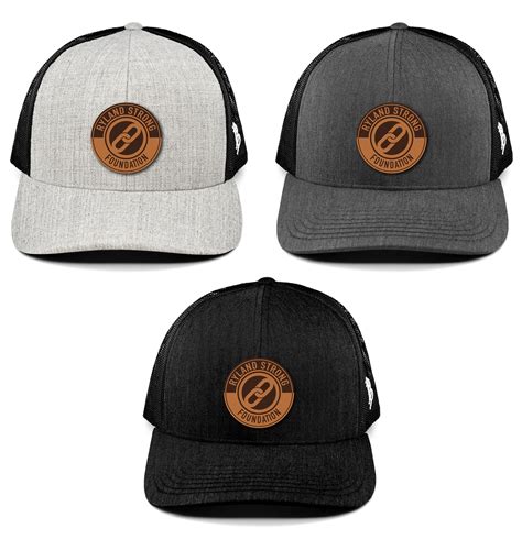 FlexFit Snapback Trucker Hat w/ Circular Ryland Strong Leather Patch – Ryland Strong Foundation