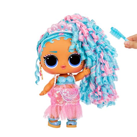 LOL Surprise Big Baby Hair Hair Hair Large 11” Doll, Splash Queen with ...