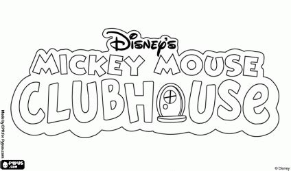 Mickey Mouse Clubhouse logo coloring page | Mickey mouse clubhouse, Mickey coloring pages ...