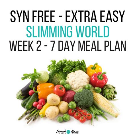 7 Day Slimming World Meal Plan Syn Free - Extra Easy - Week 2 - Pinch ...