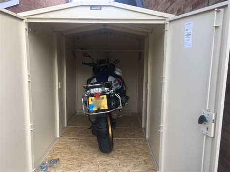 Motorcycle Storage Shed 9ft x 5ft 2 | Motorcycle storage, Motorcycle storage shed, Bike shed