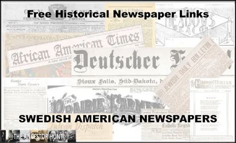 Historical Swedish American Newspapers Online - The Ancestor Hunt