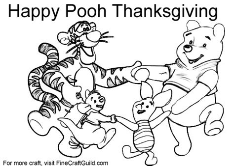 Free Thanksgiving Coloring Pages To Print: Winnie the Pooh