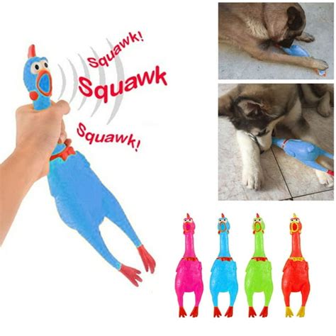 Hilarious 16" Rubber Screaming Chicken Toy Kids Pets Funny Squeaky Chewy Novelty - Walmart.com ...