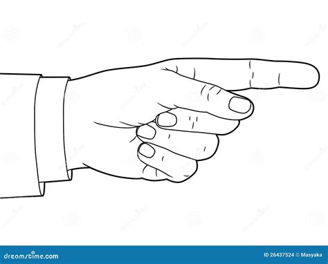 Hand Sign With Pointing Finger Stock Vector - Illustration: 26437524