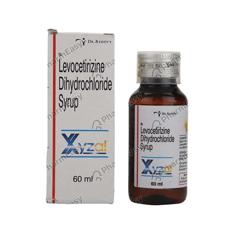 Xyzal 2.5 MG Syrup (60) - Uses, Side Effects, Dosage, Composition & Price | PharmEasy