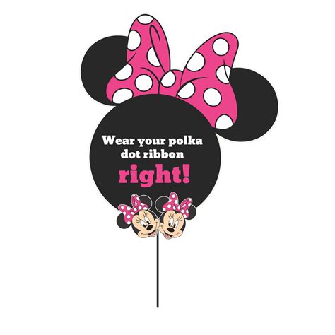 Printable Minnie Mouse Cake Topper Template