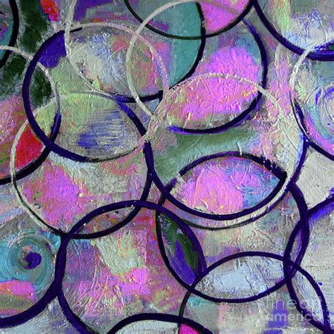 Colorful One Dimensional Circle Abstract Painting Digital Art by Lisa ...