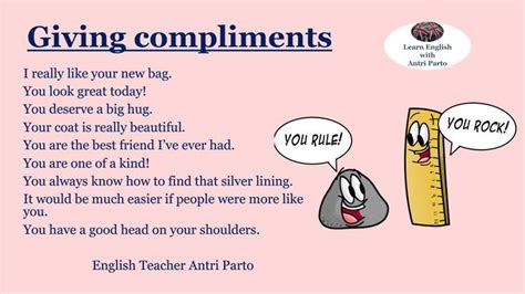 How to give compliments in English #LearnEnglish | Learn english, English language learning ...