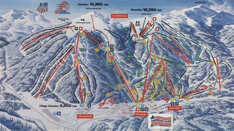 1986 COPPER MOUNTAIN Ski Map