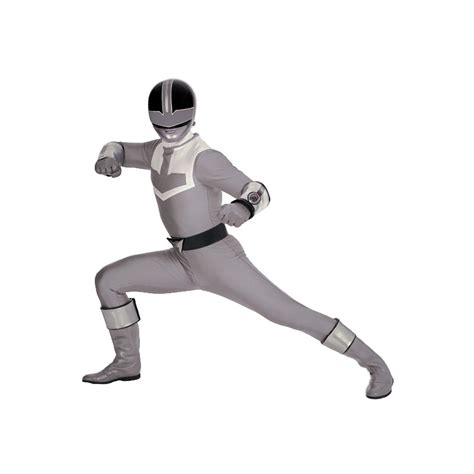 Power Rangers Time Force cosplay costume for a silver ranger with cosplay boots