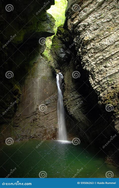 Hidden waterfall stock image. Image of mystical, hidden - 59506263