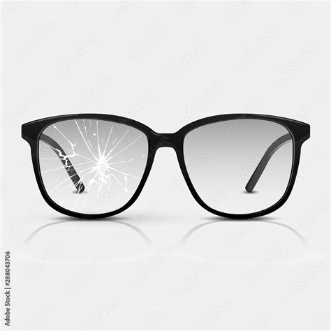 Broken glasses. Vector glasses isolated on white background. Stock ...