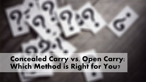 Concealed Carry vs. Open Carry: Which Method is Right for You ...