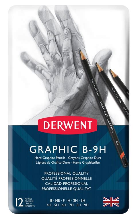 Derwent Graphite Pencils B-9H Set 12 - Signo Draw