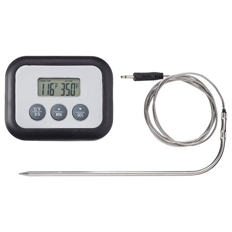 FANTAST meat thermometer/timer, digital black - IKEA