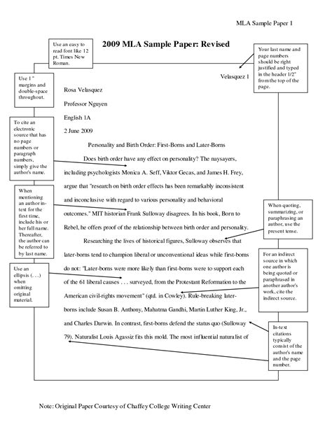 Double Spaced Mla Format Example / Mla Style Research Paper Examples ...