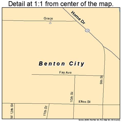 Benton City Washington Street Map 5305560