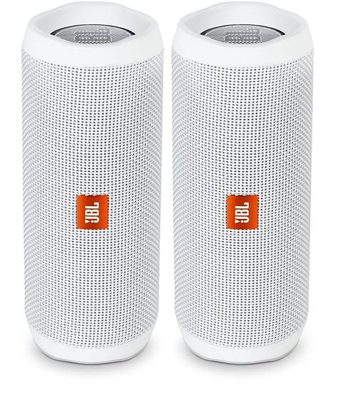 JBL Flip 4 Waterproof Portable Wireless Bluetooth Speaker Bundle - (Pair) White | eBay