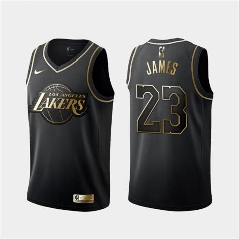 Camiseta LeBron James #23 Los Angeles Lakers 2019 Negro Gold Edition ⋆ MiCamisetaNBA