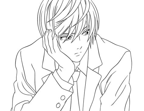Death Note Light Yagami coloring page - Download, Print or Color Online ...