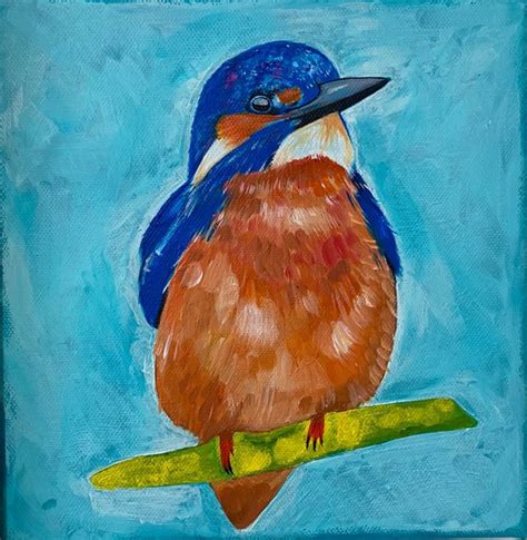 Kingfisher acrylic painting Acrylic painting by Bethany Taylor | Artfinder