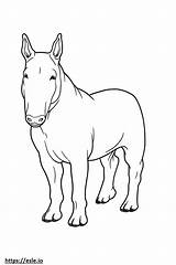 Bull Terrier Happy coloring Page sketch template